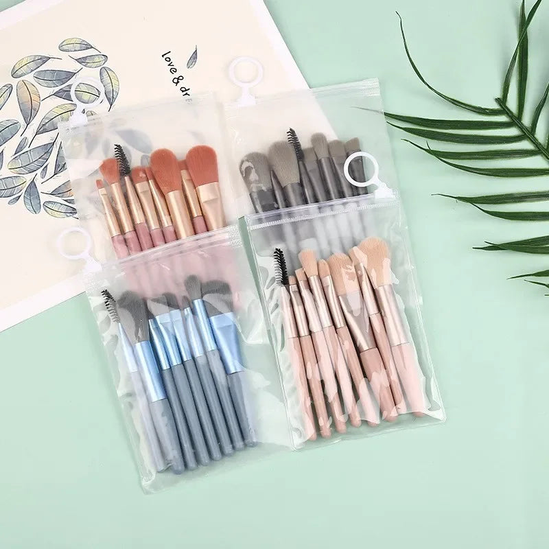8 pieces of cosmetics foundation make-up cheek red powder shadow mixed makeup brush Soft and lovely beauty tool makeup brush
