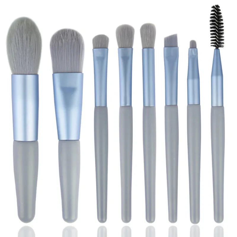 8 pieces of cosmetics foundation make-up cheek red powder shadow mixed makeup brush Soft and lovely beauty tool makeup brush