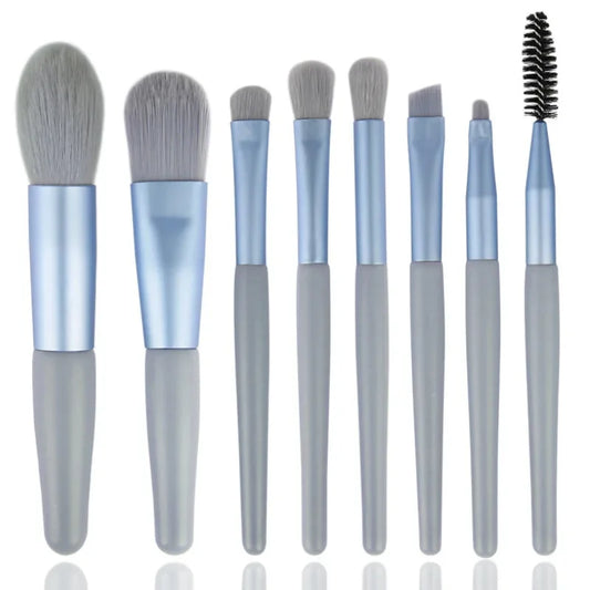 8 pieces of cosmetics foundation make-up cheek red powder shadow mixed makeup brush Soft and lovely beauty tool makeup brush