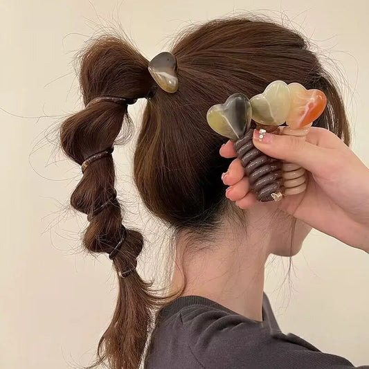Minimalist Bubble Braid Headband High-quality and Caring Phone Line Hair Loop Tied Ponytail Braid Hair Rope headband