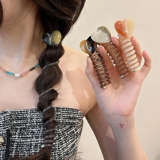 Minimalist Bubble Braid Headband High-quality and Caring Phone Line Hair Loop Tied Ponytail Braid Hair Rope headband