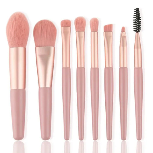 8 pieces of cosmetics foundation make-up cheek red powder shadow mixed makeup brush Soft and lovely beauty tool makeup brush
