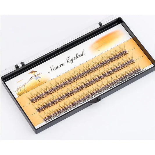 The latest Korean pop fishtail type Fashion dovetail fly eyelash Two long middle short plant grafting false eyelashes wholesale